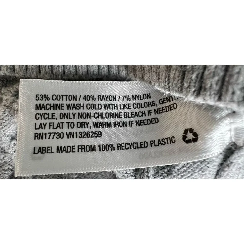 A New Day Basic Grey Knit Warm Long Sleeve Sweater